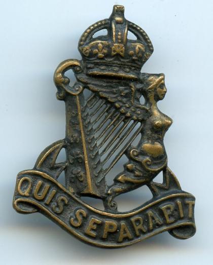 Rare Royal Irish Rifles Officers collar badge