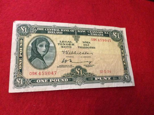 Irish Lavery  Banknote 1974