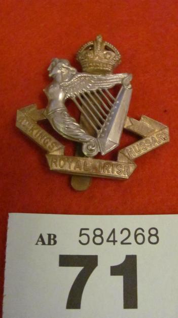 8th Kings Royal Irish Hussars Cap Badge (kings)