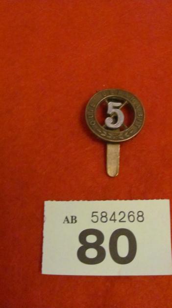 5th Royal Irish Lancers Cap Badge