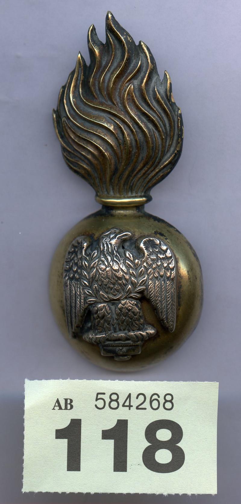 Royal irish fusiliers Officers Bearskin badge