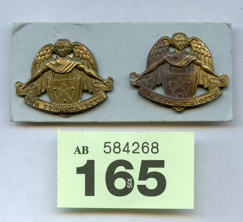 Irish defence forces Signals Collars Badges in Brass