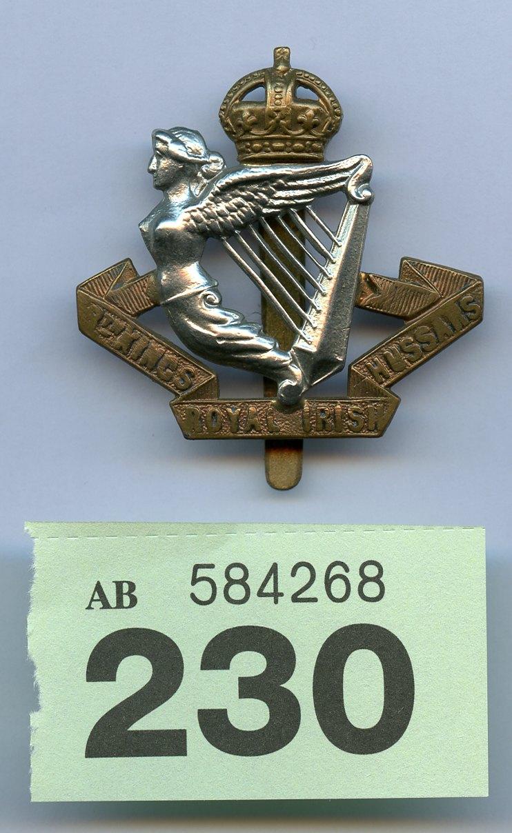 8th Kings Royal Irish Hussars Cap Badge