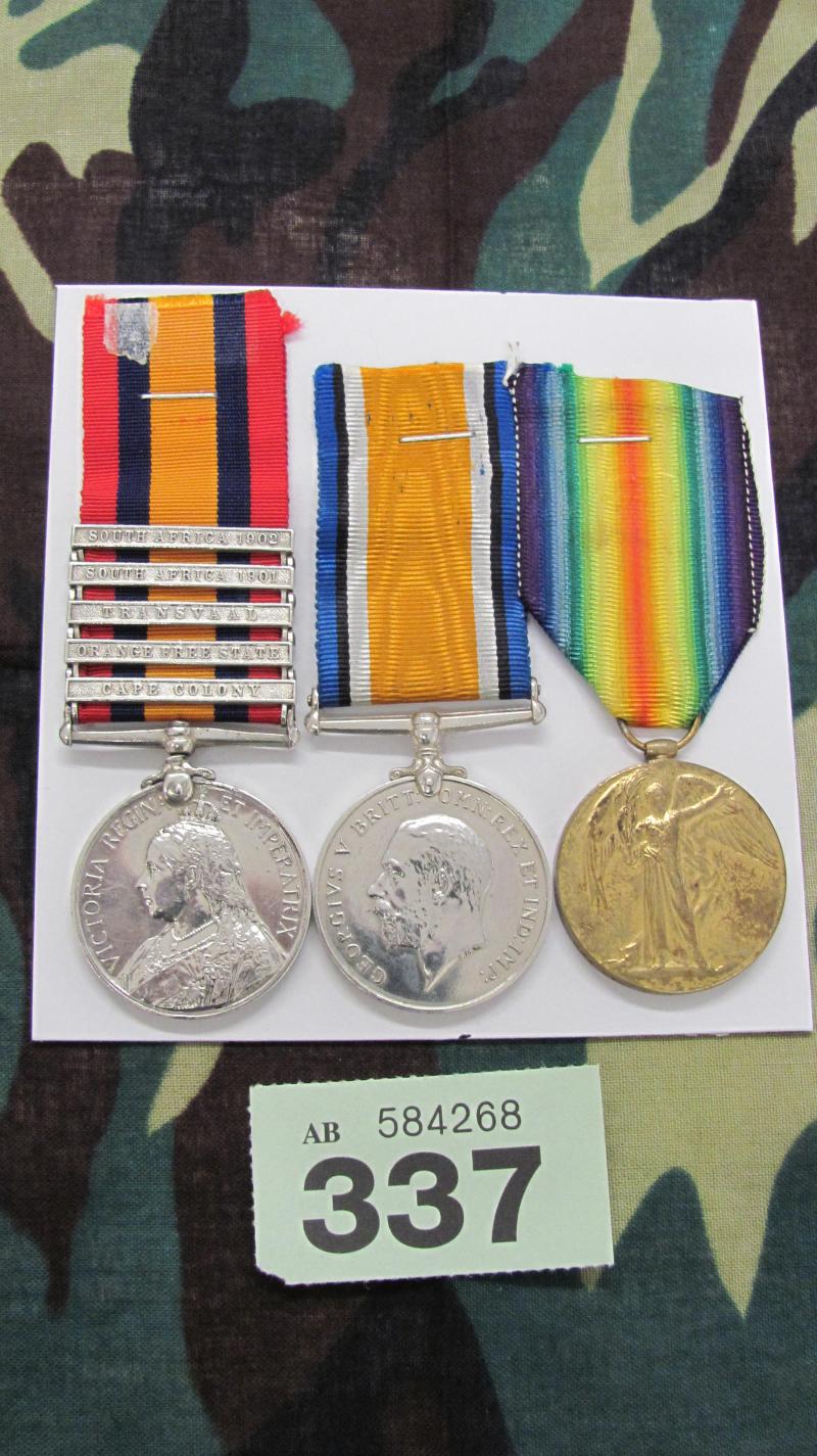 Boer War / WW1 Medals to Leinster Regiment J Mills